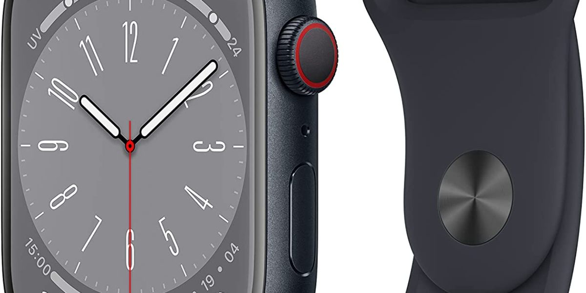 Apple Watch Series 8 GPS + Cellular, Boîtier en Aluminium Minuit de 45 mm